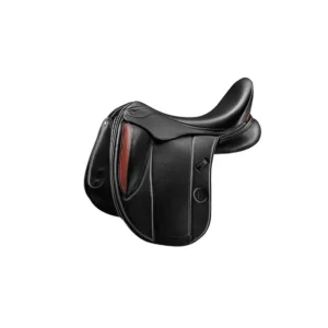 Lucia Mono Dressage Saddle Black with Brown trim