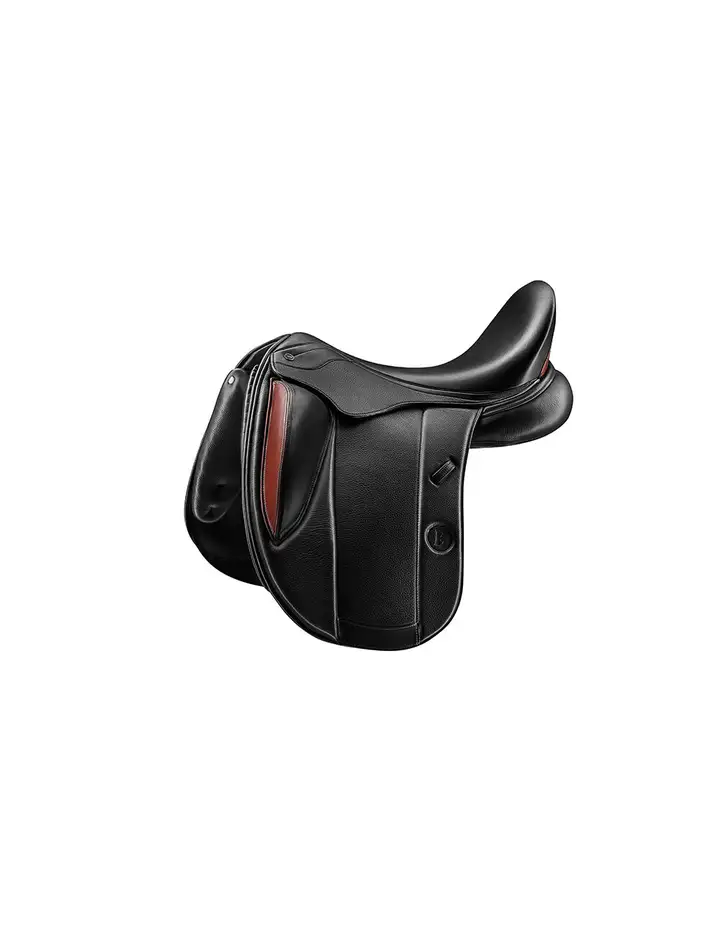 Lucia Mono Dressage Saddle Black with Brown trim