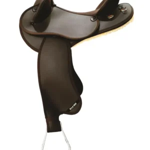 Economy Synthetic Half Breed Saddle Non Adjustable Brown