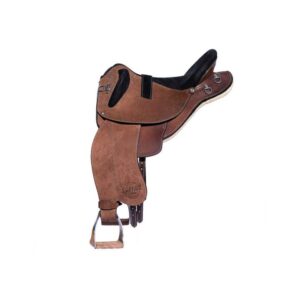 Shxp Hawk Polocrosse Rough Out Leather Stock Fender Saddle